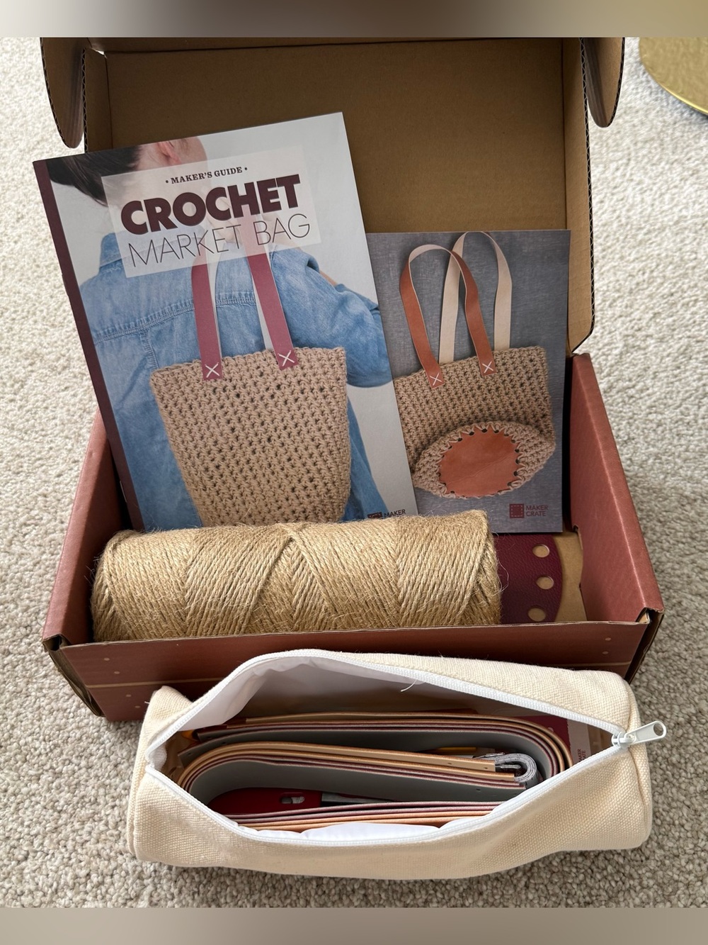 Kiwi Co Maker Crate Crochet Market Bag Kit New In Box